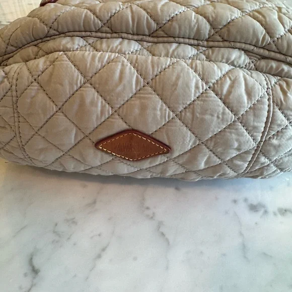 Preowned MZ Wallace Light Gray Quilted Mini Backpack - Picture 4 of 7